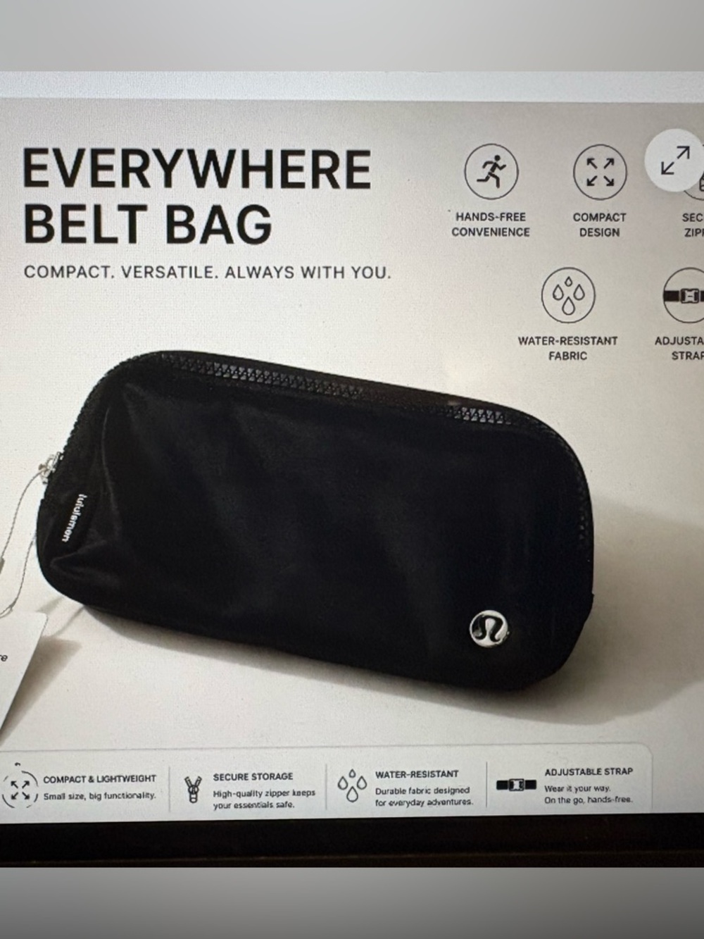 lululemon athletica Black Everywhere Belt Bag